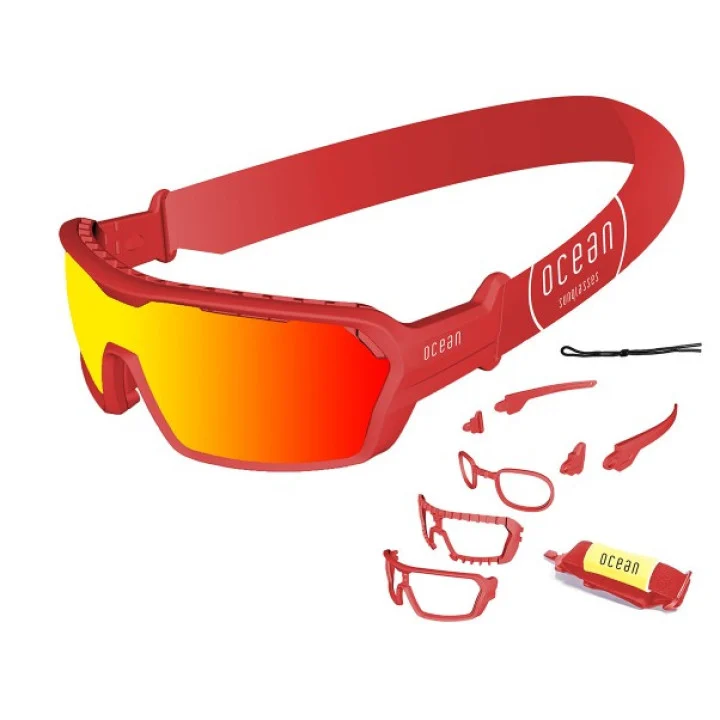 Ocean Chameleon — Rouge mat / verres miroir rouges — vue 2