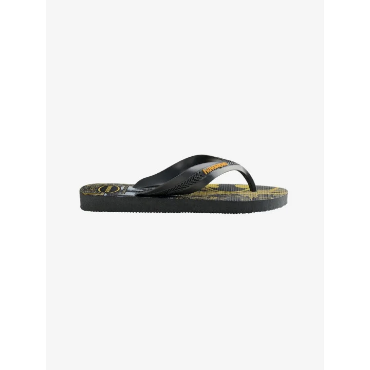 Havaianas — Tongs Kids Max Heróis enfant — Batman — Gris graphite / Noir / Jaune — vue 3