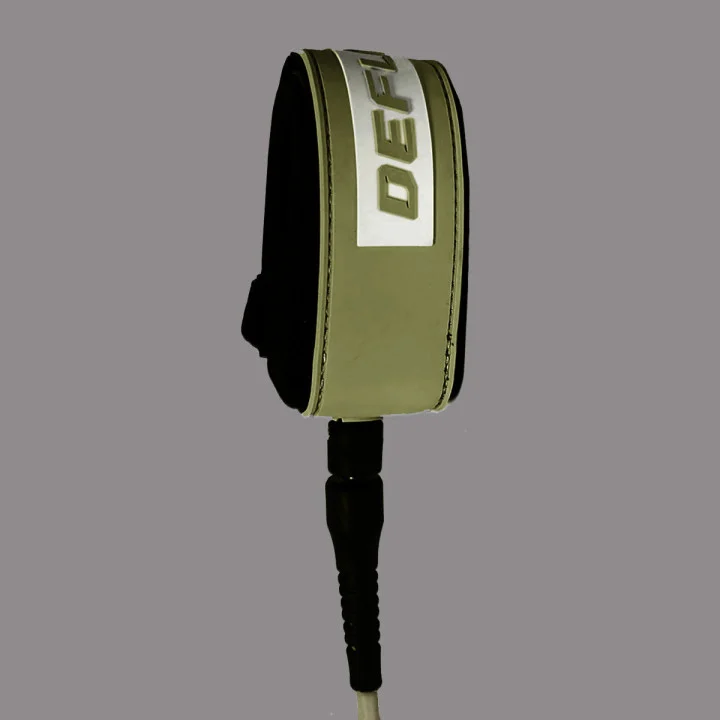 Deflow — Leash Core 9′ — 7 mm — attache genou — Vert avocat (Avocado Oil) — vue 1