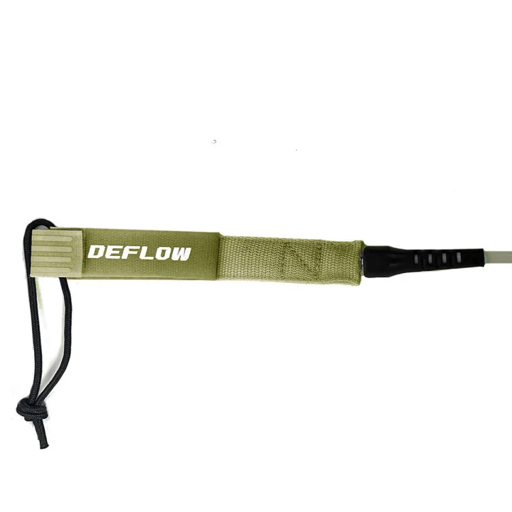 Deflow — Leash Core 9′ — 7 mm — attache genou — Vert avocat (Avocado Oil) — vue 3