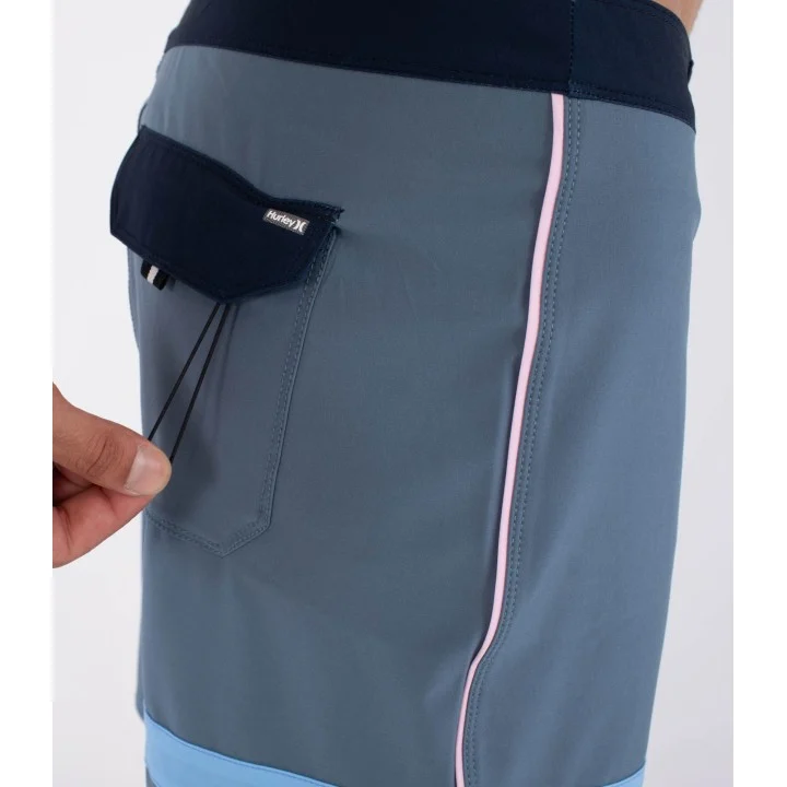 Men’s Phantom Eco Block Party 18″ Boardshorts — Bleu