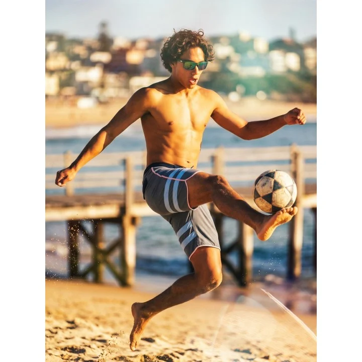 Men’s Phantom Eco Block Party 18″ Boardshorts — Bleu