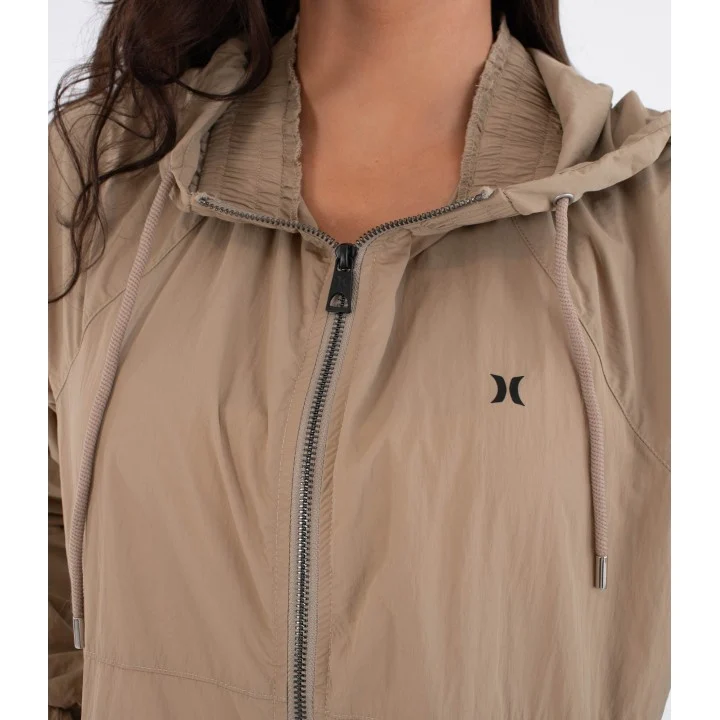Women’s Bondi Spray Hooded Jacket — Taupe
