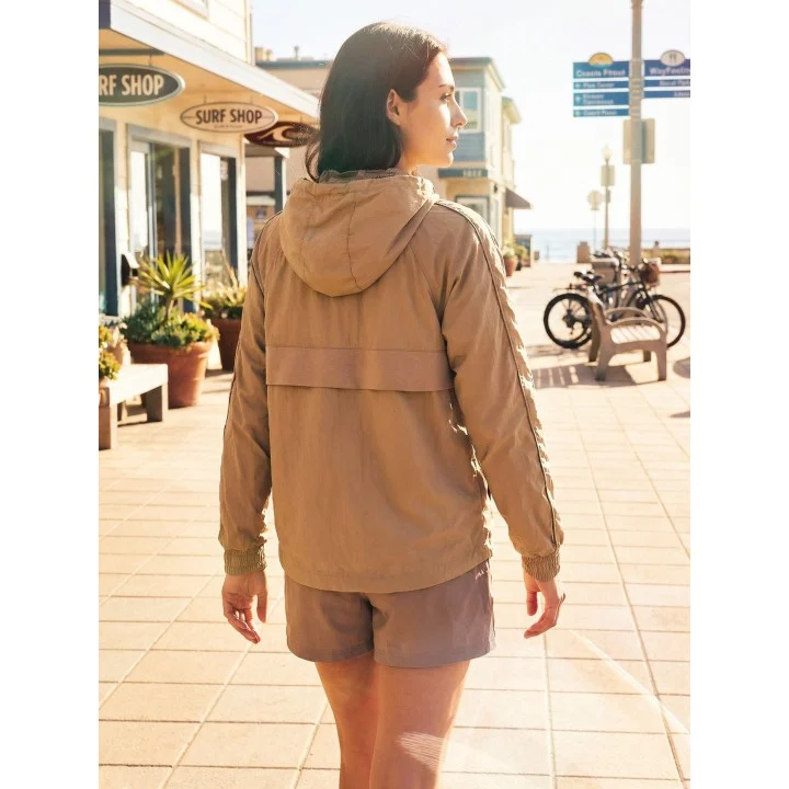 Women’s Bondi Spray Hooded Jacket — Taupe