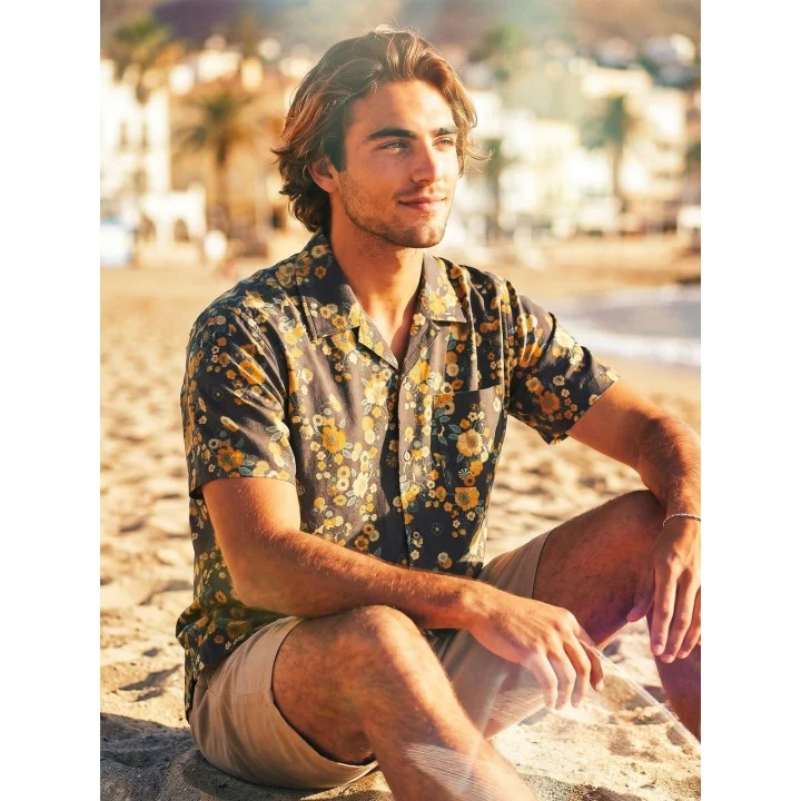 Men’s Dogpatch Camp Shirt — short sleeve — Noir