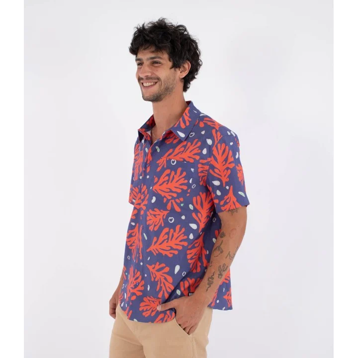 Chemise Printing Press Coral homme — manches courtes — Destroyer