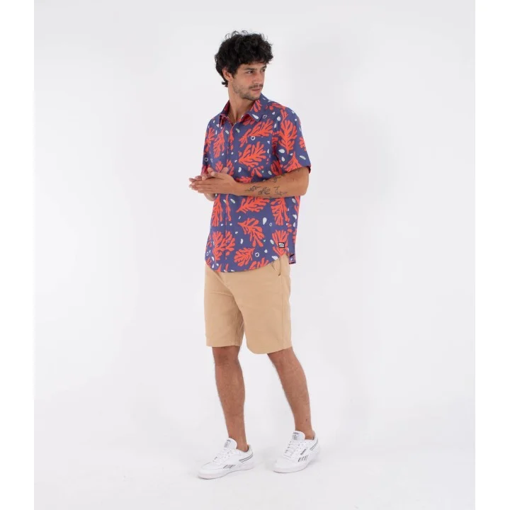 Chemise Printing Press Coral homme — manches courtes — Destroyer