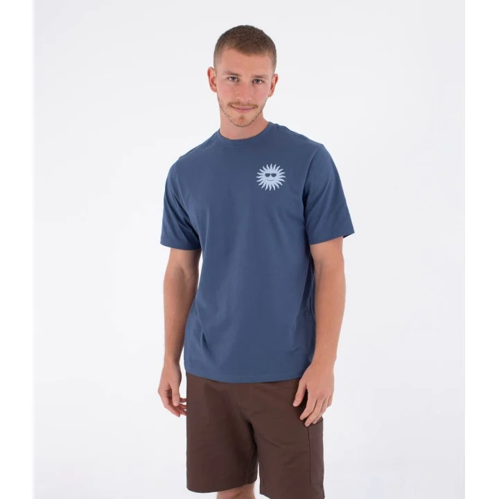 Men’s Printing Press Fomo T-shirt — Gris / bleu sarcelle