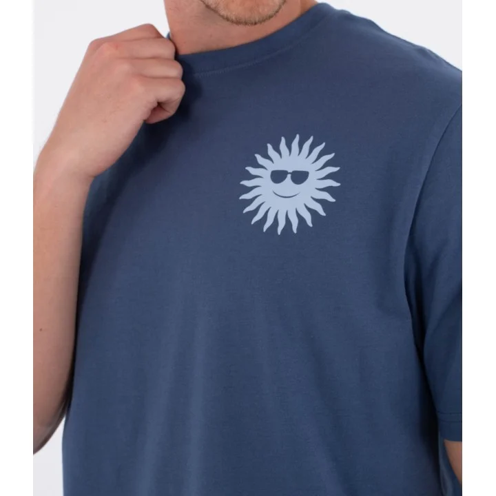 Men’s Printing Press Fomo T-shirt — Gris / bleu sarcelle