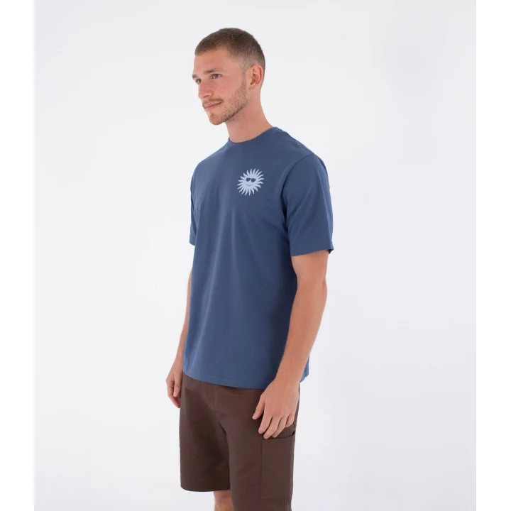 Men’s Printing Press Fomo T-shirt — Gris / bleu sarcelle