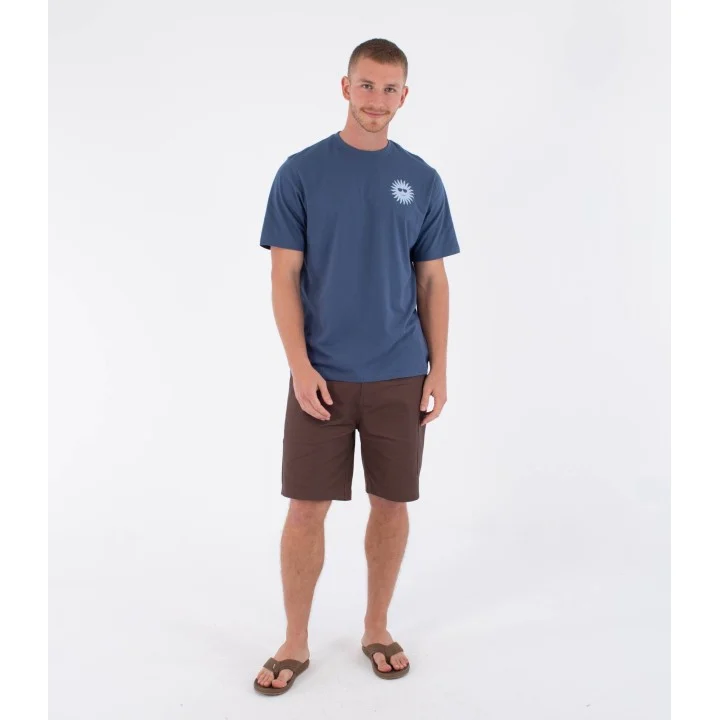 Men’s Printing Press Fomo T-shirt — Gris / bleu sarcelle