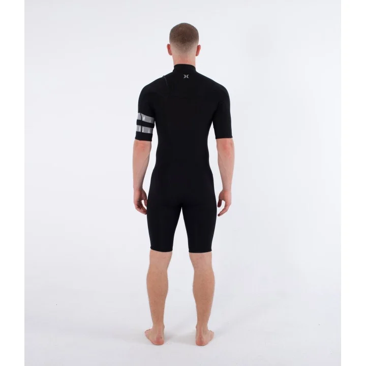 Shorty Air 2/2 mm homme — manches courtes — Noir