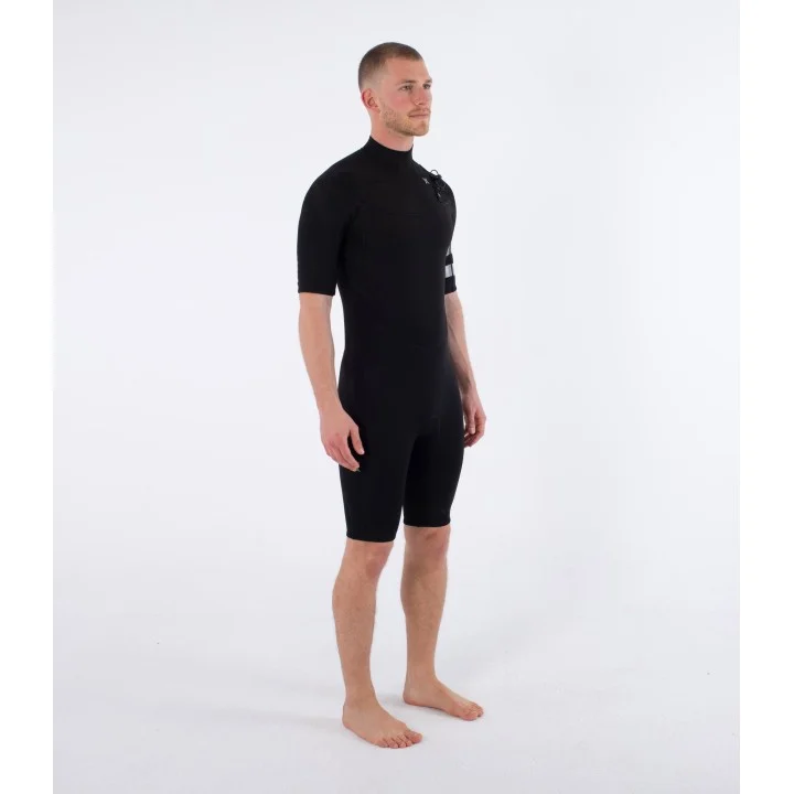Shorty Air 2/2 mm homme — manches courtes — Noir