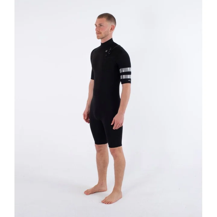 Shorty Air 2/2 mm homme — manches courtes — Noir