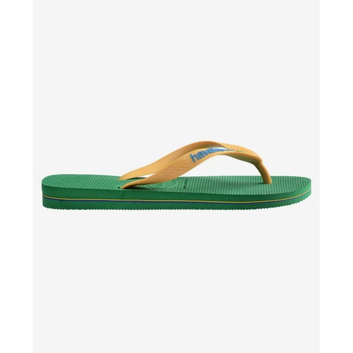 Tongs Brasil Logo — Vert / Jaune