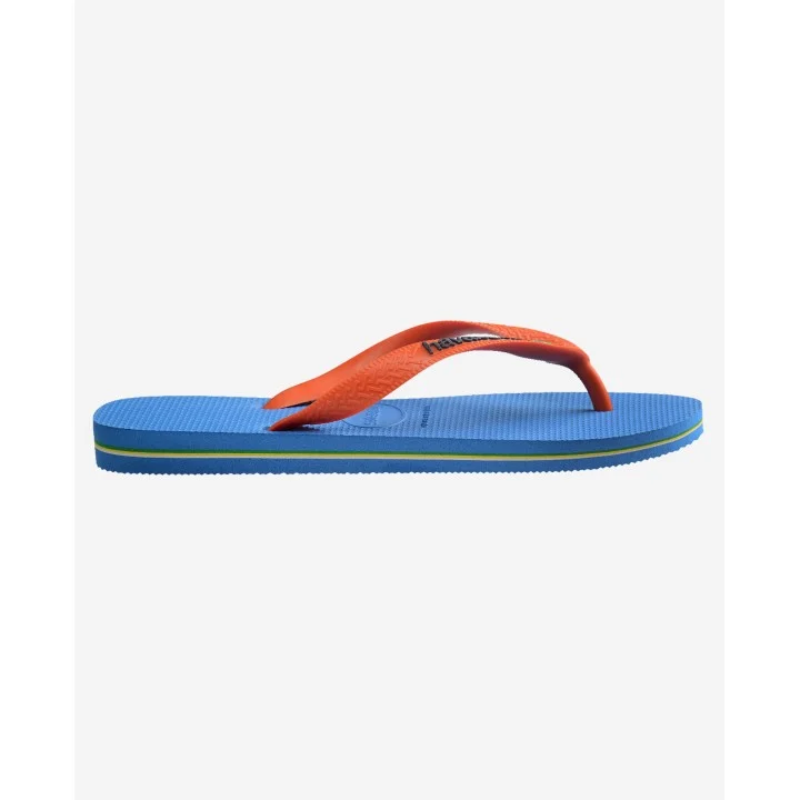 Tongs Brasil Logo — Bleu / Orange