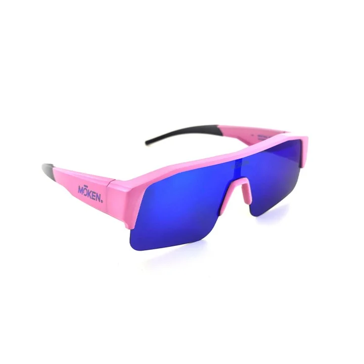 Lunettes de soleil Kimo — Rose / Bleu miroir