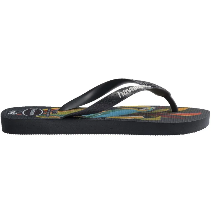 Ipê Flip-flops — Graphite / motif perroquets