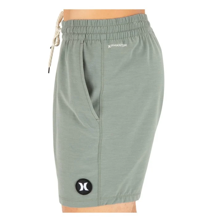 Men’s Phantom Eco Block Party Volley 17″ Boardshorts — Great White