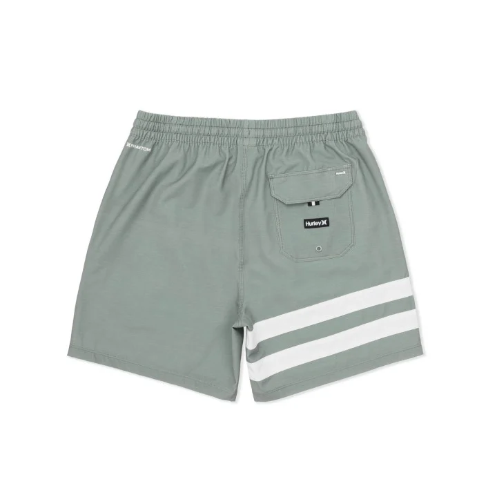 Men’s Phantom Eco Block Party Volley 17″ Boardshorts — Great White