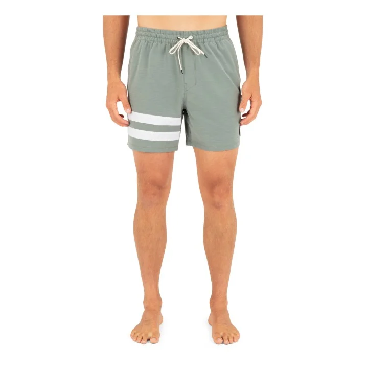 Men’s Phantom Eco Block Party Volley 17″ Boardshorts — Great White