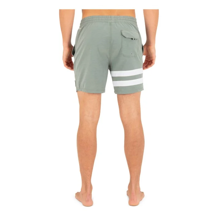 Men’s Phantom Eco Block Party Volley 17″ Boardshorts — Great White