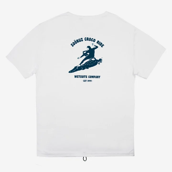 Men’s Polycroco Surf T-shirt — short sleeve — Blanc