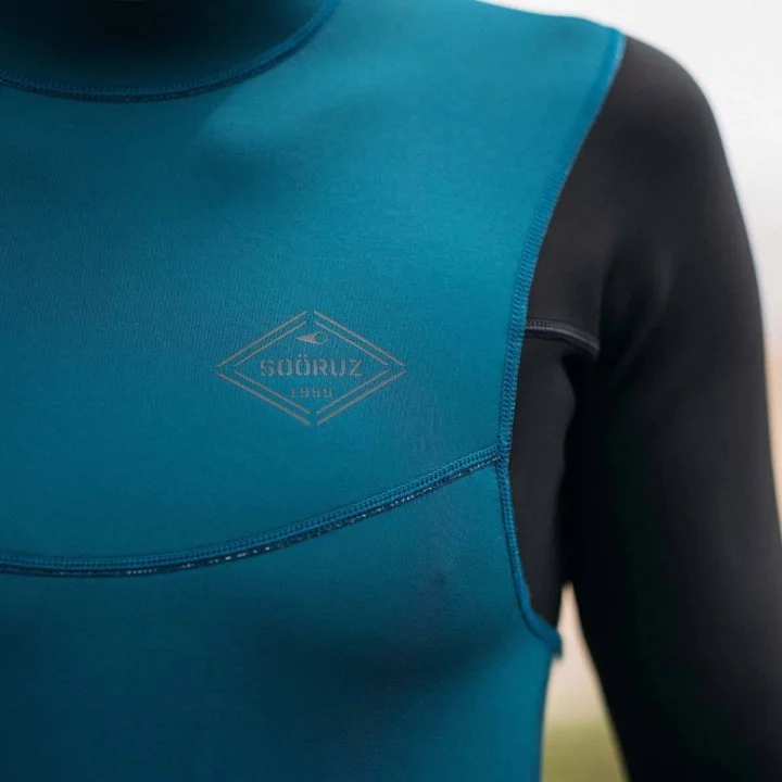 Haut néoprène Fighter 1/1 mm homme — manches longues — Bleu