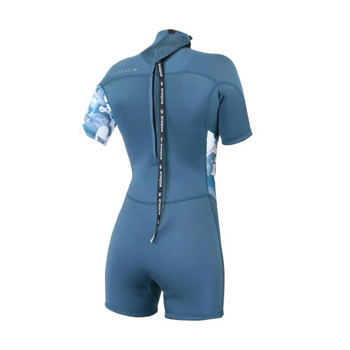 Women’s Divine 2/2 mm Springsuit — back zip — Bleu